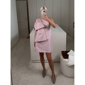 NEW BERNADETTE winnie pearl embroidery short dress in blush pink